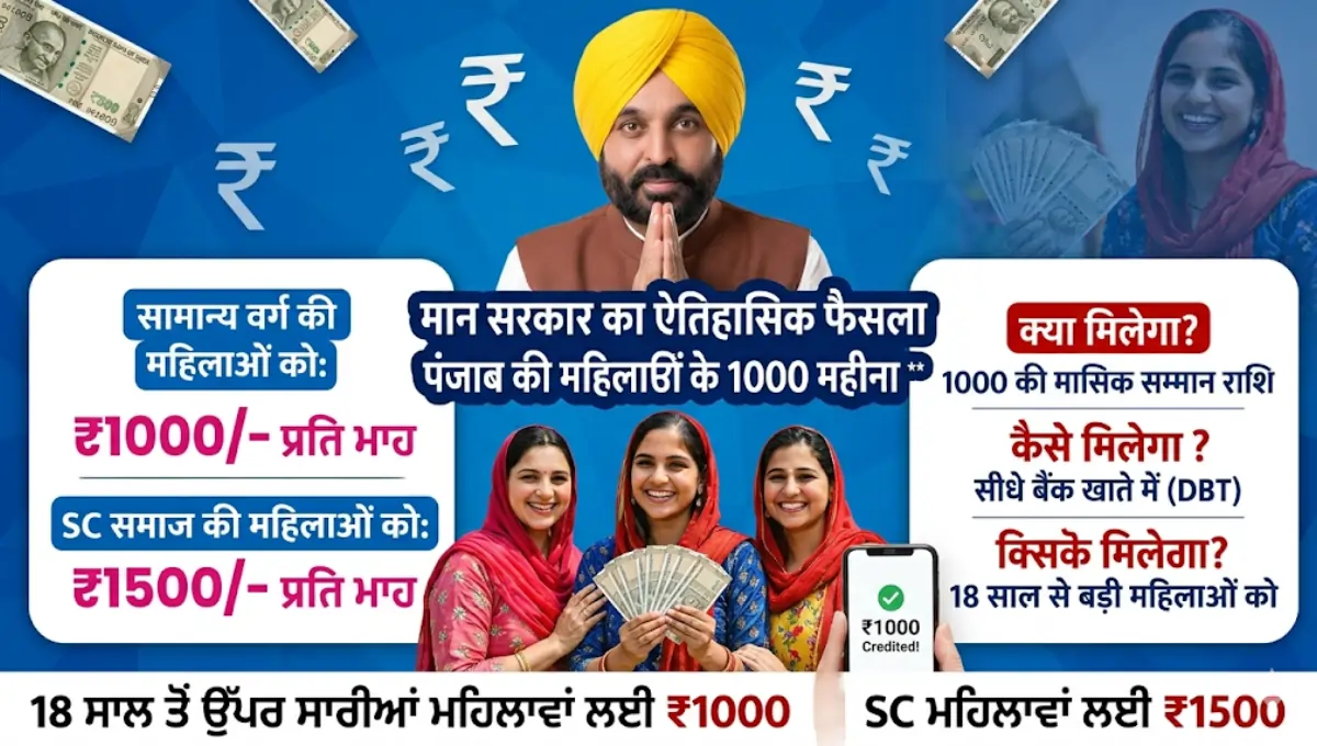 1000 Rs scheme in Punjab online apply,
