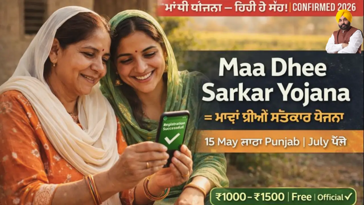 Maa Dhee Sarkar Yojana 2026 यही है Punjab की ₹1000 Scheme, Registration July में आएंगे पैसे