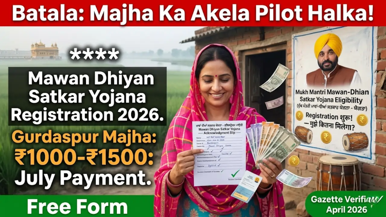Mawan Dhiyan Satkar Yojana Form Kaisey Bhare Batala Halka