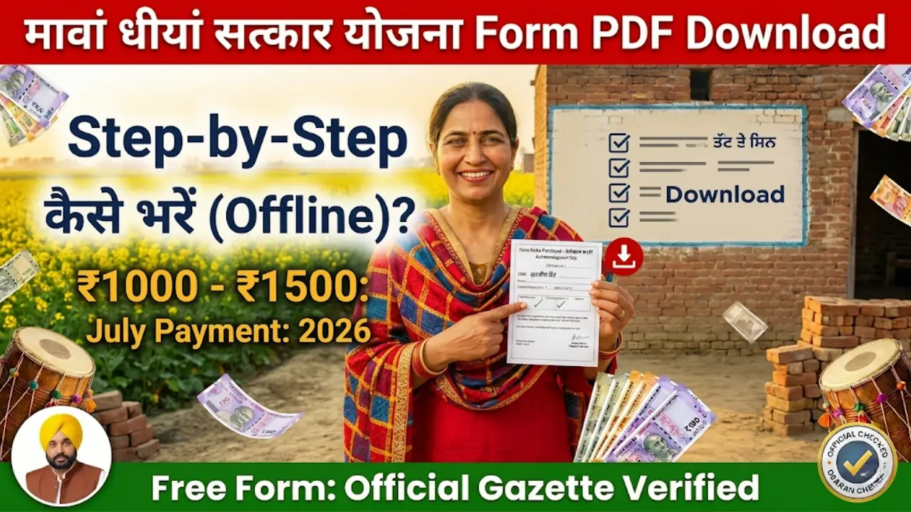 Mawan Dhiyan Satkar Yojana Form Pdf Download कैसे करें