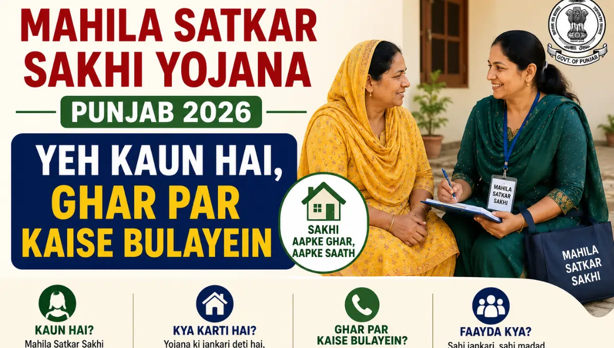 Mahila Satkar Sakhi Yojana Punjab 2026: Yeh Kaun Hai, Ghar Par Kaise Bulayein