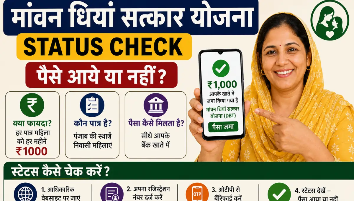 Mawan Dhiyan Satkar Yojana Status Check 2026: पैसे आए या नहीं, Beneficiary List में नाम कैसे देखें