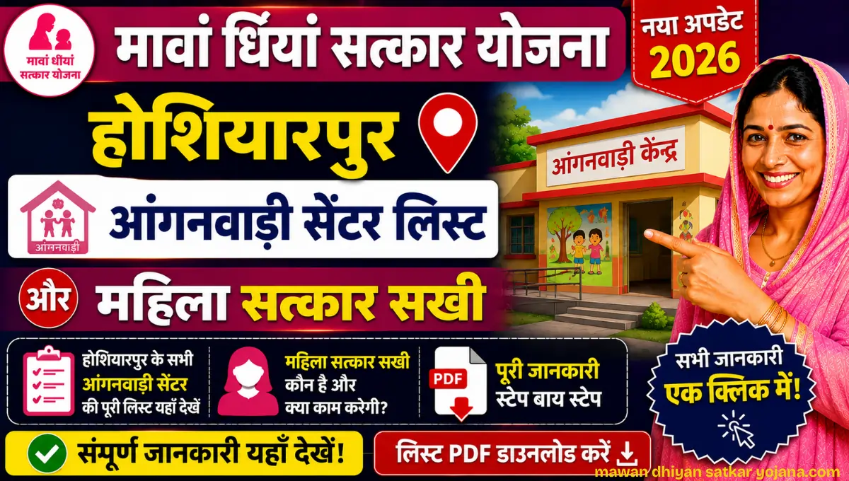 Mawan Dhiyan Satkar Yojana Hoshiarpur Anganwadi Centre Kaise Dhundhen